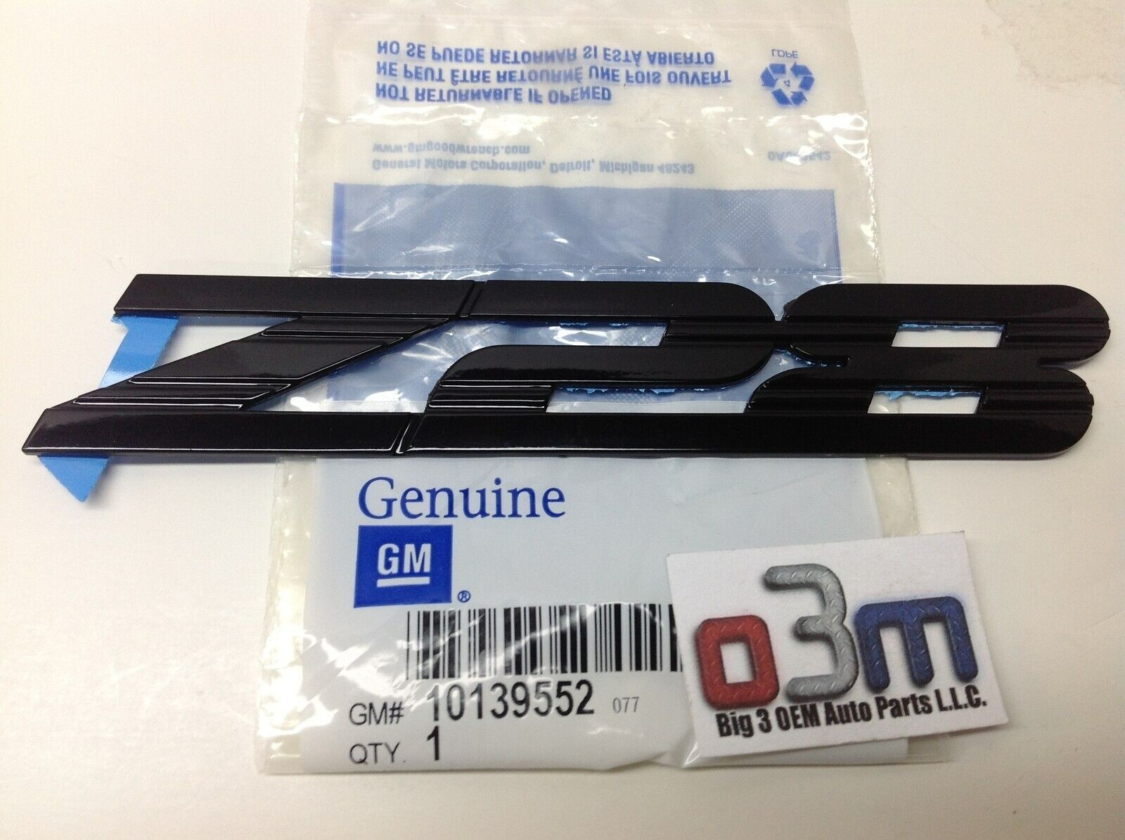 3PC New Fits 1993-2002 Front Fender Z28 3M Adhesive Emblem 10139552（Black）