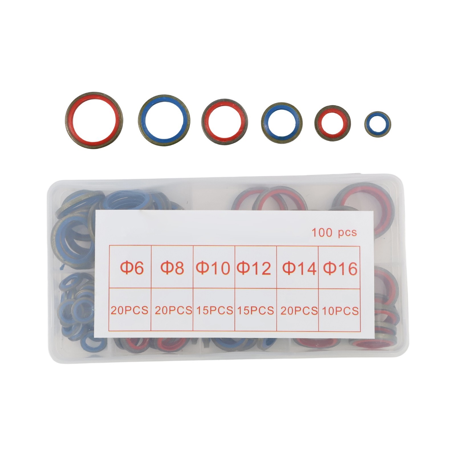 Brand New Assorted Sealing Gasket 100pcs/ 245pcs Combination Gasket Repair Box