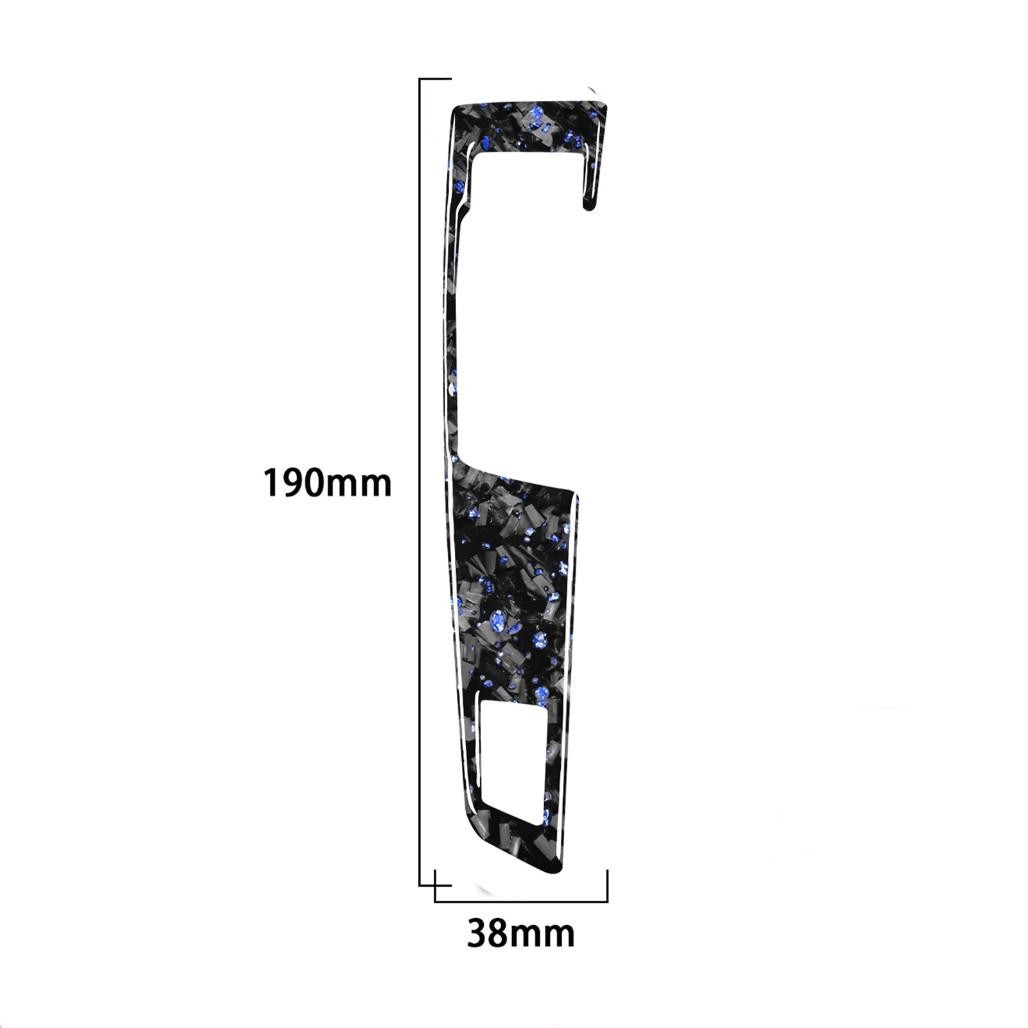 For BMW 5 F10 2011-2017 Forged Blue Gold Foil Carbon Fiber Gear Shift Panel Trim