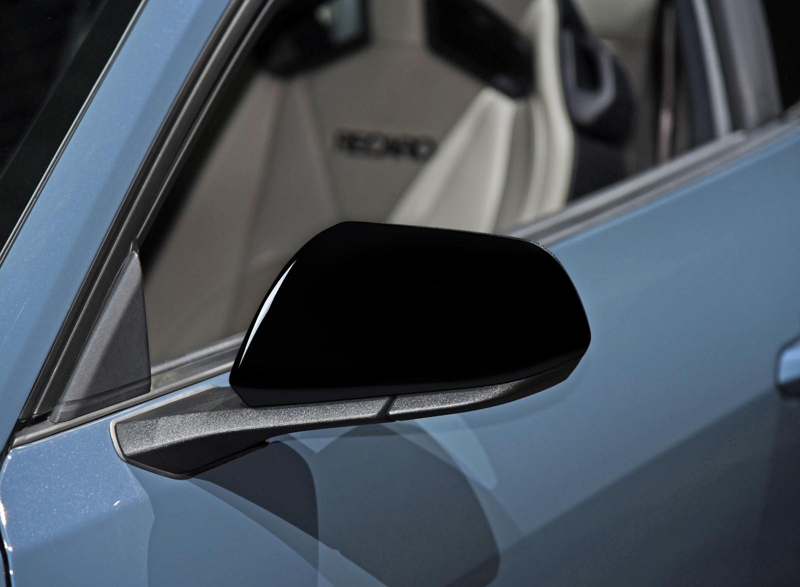 For 2015 2016 2017 2018-2022 Ford Mustang Black Rearview Side Mirror Cover Caps