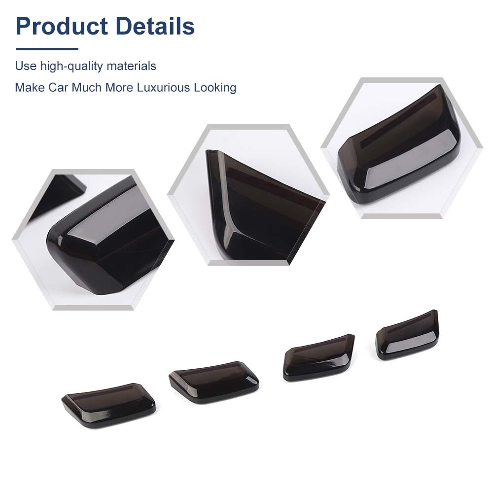SmokedBlack Wheel Eyebrow Signal Light Cover Accessories For Ford F150 Raptor21+