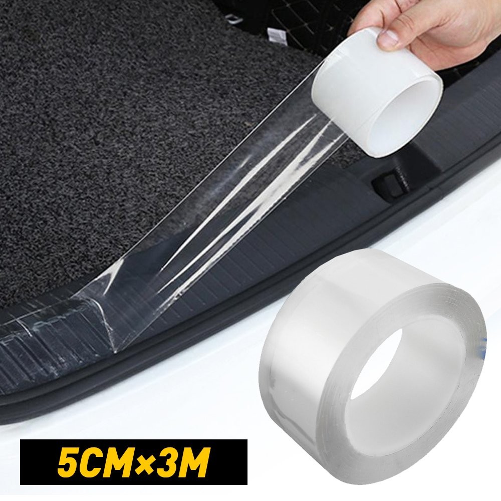 Transparent Car Plate Door Sill Scuff Cover Anti Scratch Decal Sticker Protector