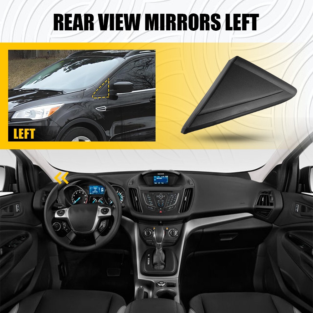 Front Left Side Mirror Corner Triangle Fender Cover For Ford 2013-2019 Escape US