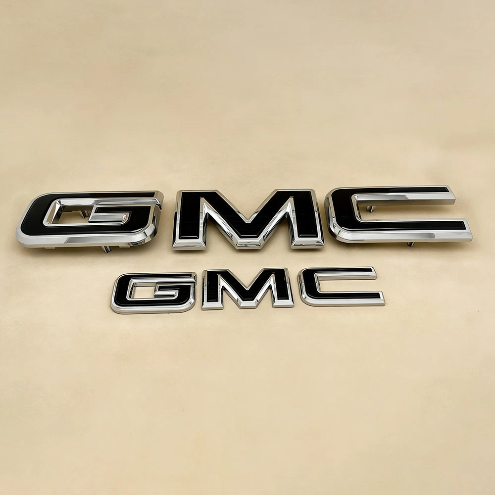 2021-2024 For GMC Yukon Yukon XL Front & Rear Chrome Black Emblem Kit 84729912