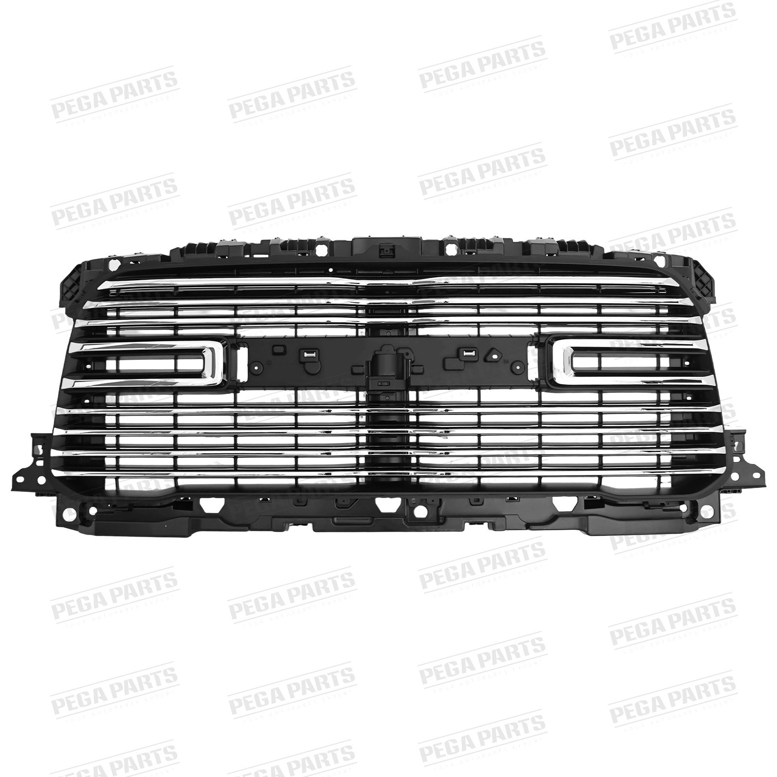 Front Bumper Grille Grill w/Chrome Trim Molding For 2019-2024 Ram 2500 3500 4500