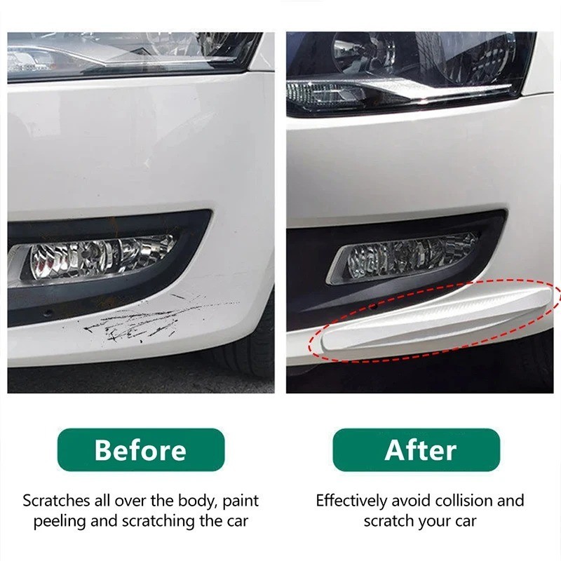 2pcs Car Bumper Protector Strip Guard Corner Protection Strips Scratch Protector