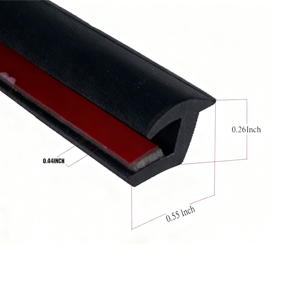 T-Style Truck Fender Flares Edge Trim Wheel Wells Seal Strip Rubber for Truck