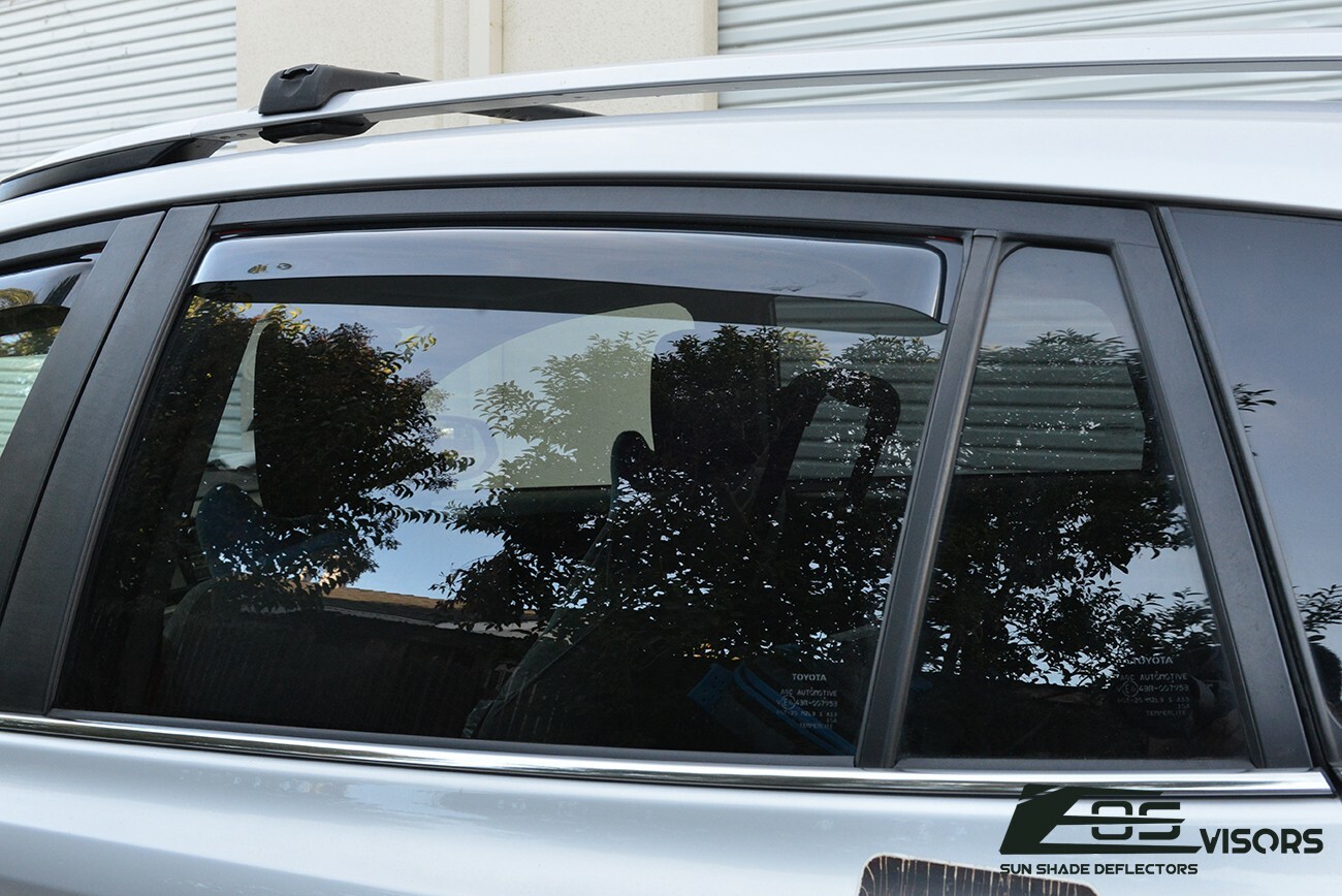 For 13-18 Toyota Rav4 In-Channel SMOKE TINTED Window Visors Rain Guard Deflector