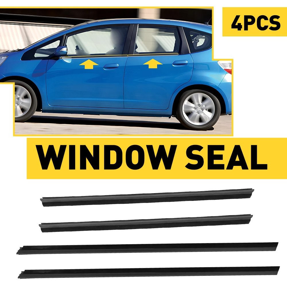 4pcs Door Belt Weather Strip Molding Seal For Honda Fit 2008-2013 Jazz