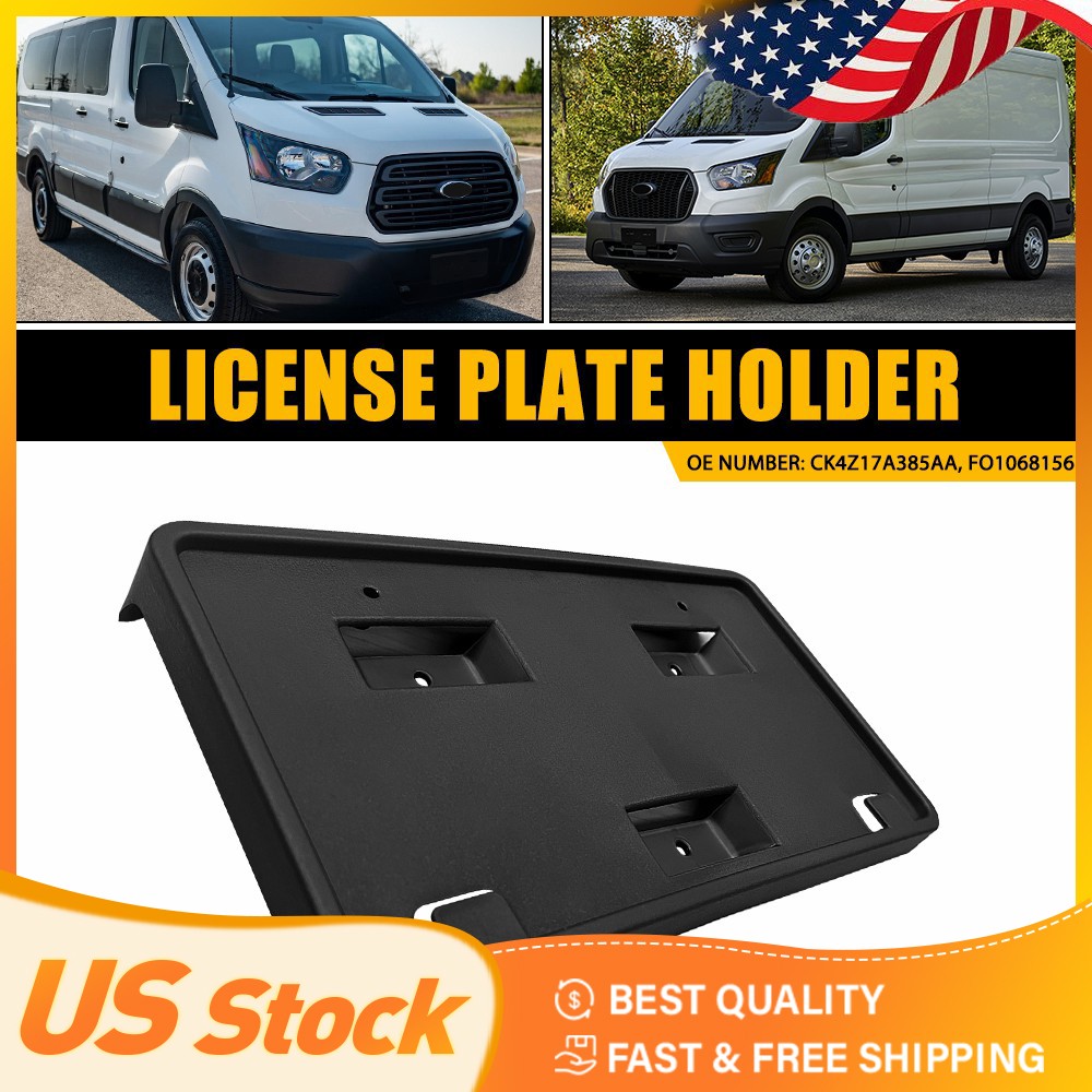Front License Plate Bracket Plastic for 2015-2019 Ford Transit-150 Transit-250
