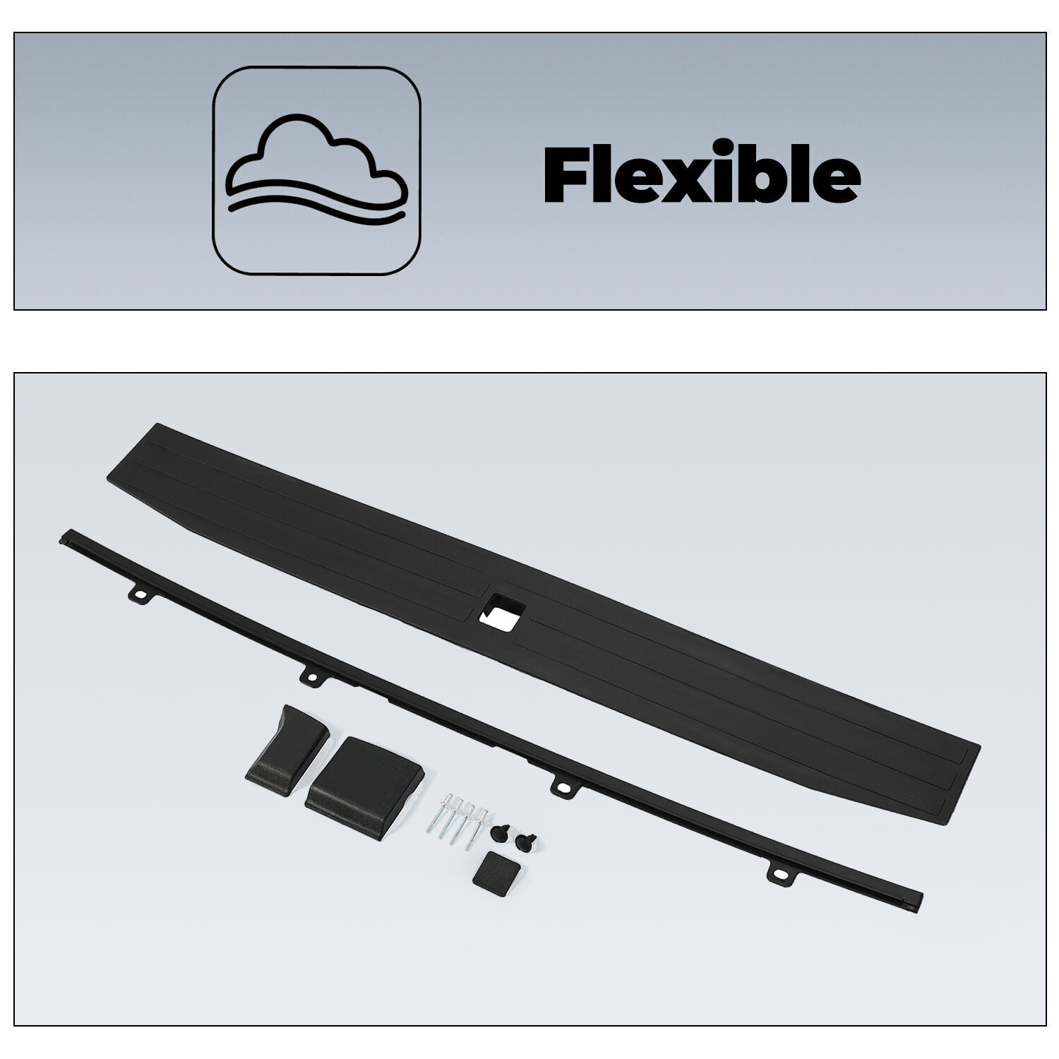 Tailgate Flex Step Cap Molding Kit For 2017-2022 Ford F-250 F-350 Super Duty