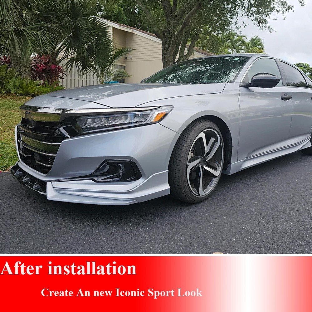 For Honda Accord 21-22 Yofer Lunar Silver Metallic Front Bumper Lip Splitter Kit