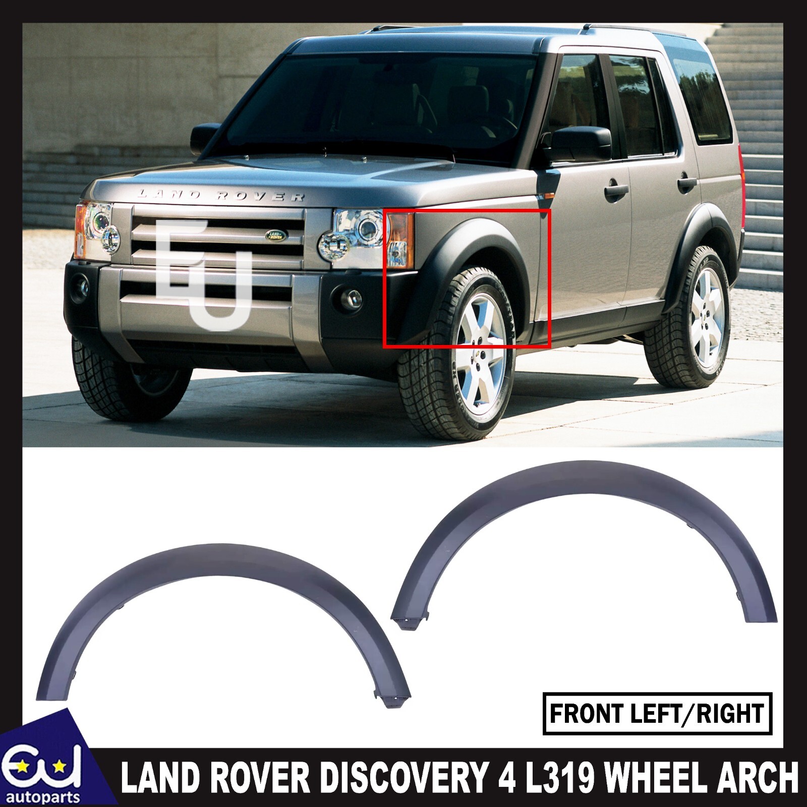 LEFT RIGHT PAIR FOR LAND ROVER DISCOVERY 4 L319 FRONT WHEEL ARCH TRIM SET 09-18
