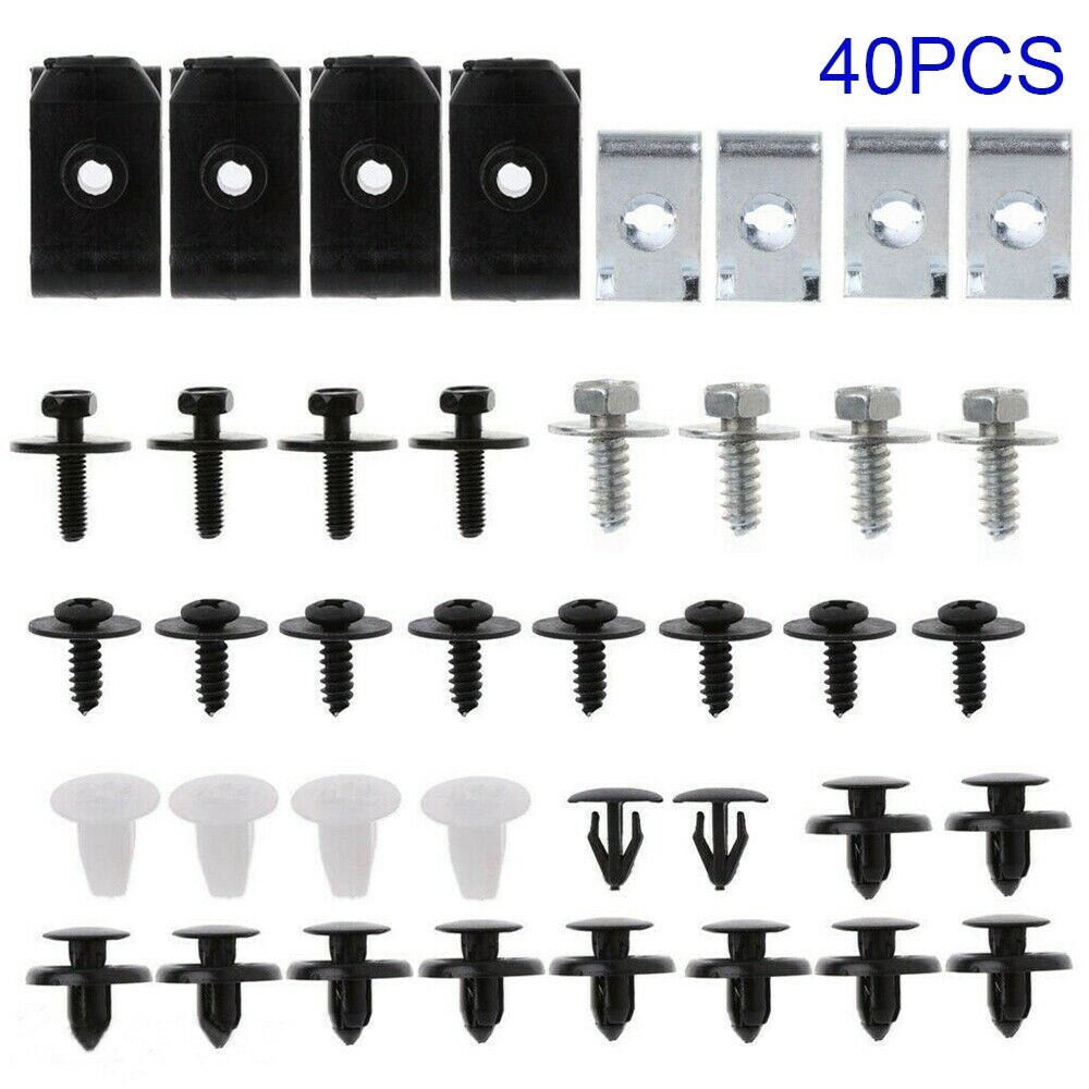 Engine Undertray Cover Fastener Clips Screws Kit Car Fender Shield Splash Guard