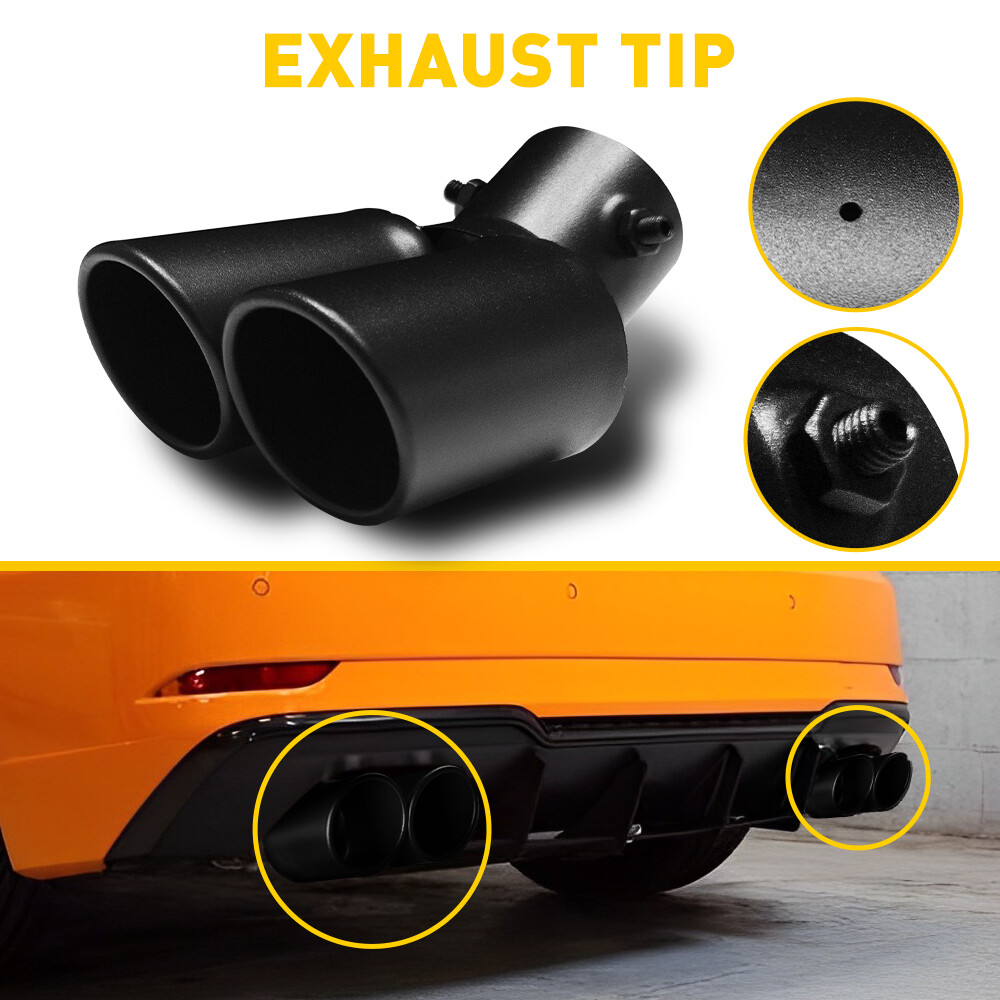 Car Rear Exhaust Pipe Tail Muffler Tip Auto Accessories Replace Kit Black
