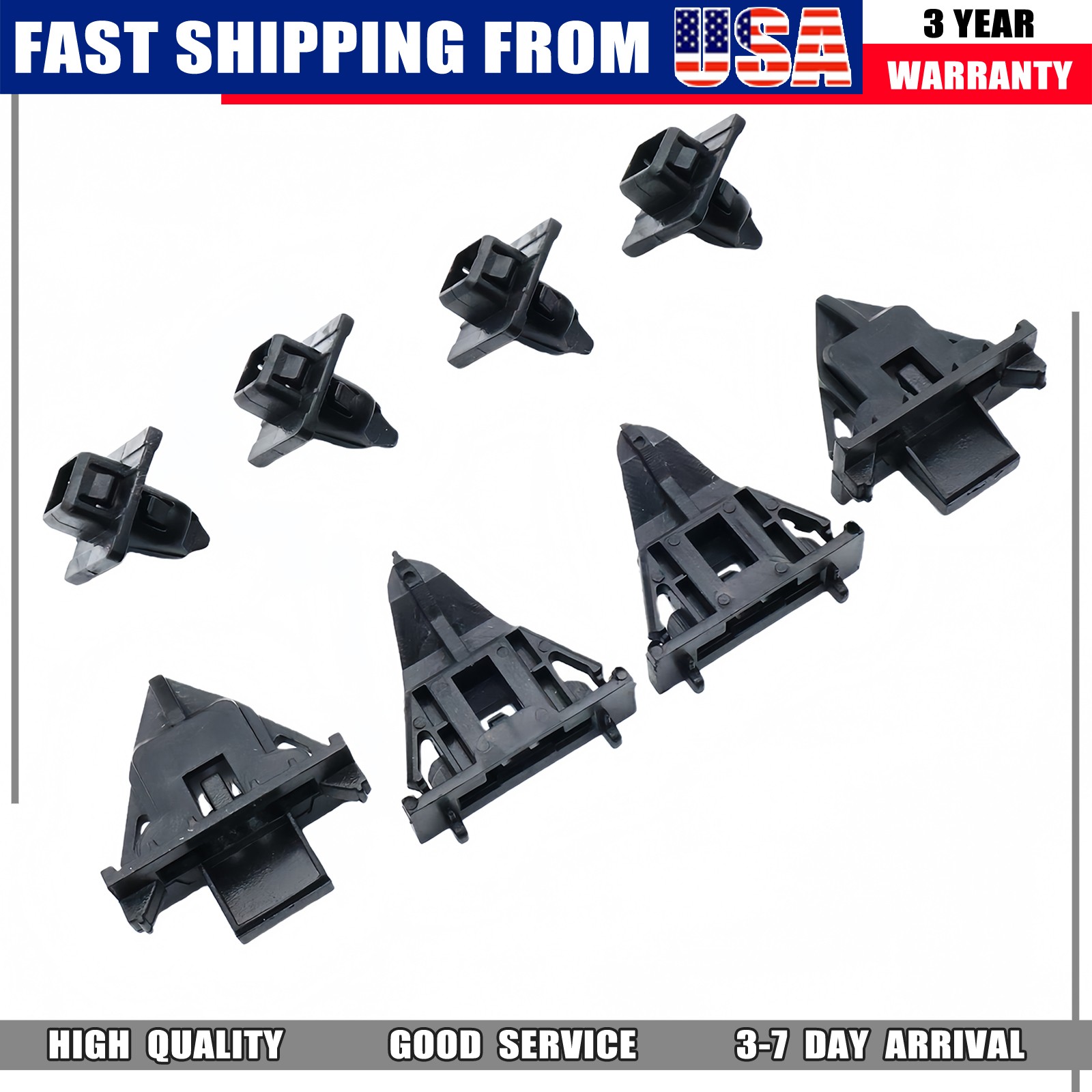 NEW 8PCS/Set For 07-14 Toyota FJ Cruiser Cowl Moulding Clip Retainer Kit
