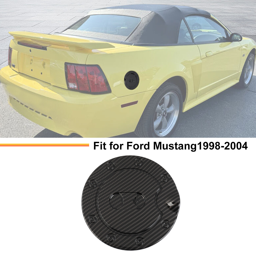 Car Gas Filler Cap Fuel Tank Door Cover Black for Ford for Mustang 1998-2004