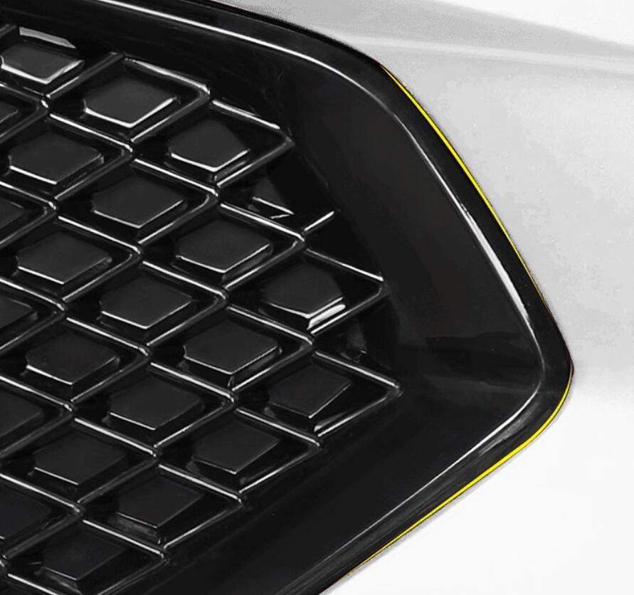 Glossy Black Front Fog Light Honeycomb Grille Repalce For 2020-2024 Cadillac CT4