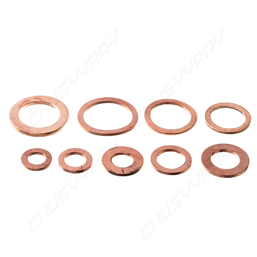 Universal Engine Oil Drain Plug Seal Washers O-Ring Copper Gasket 200Pcs/Set