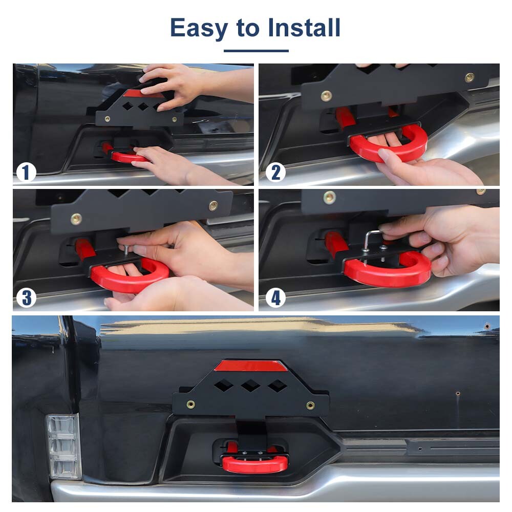 ⭕Front Tow Hook Mount License Plate Bracket Holder For Chevy Silverado ZR2 2022+