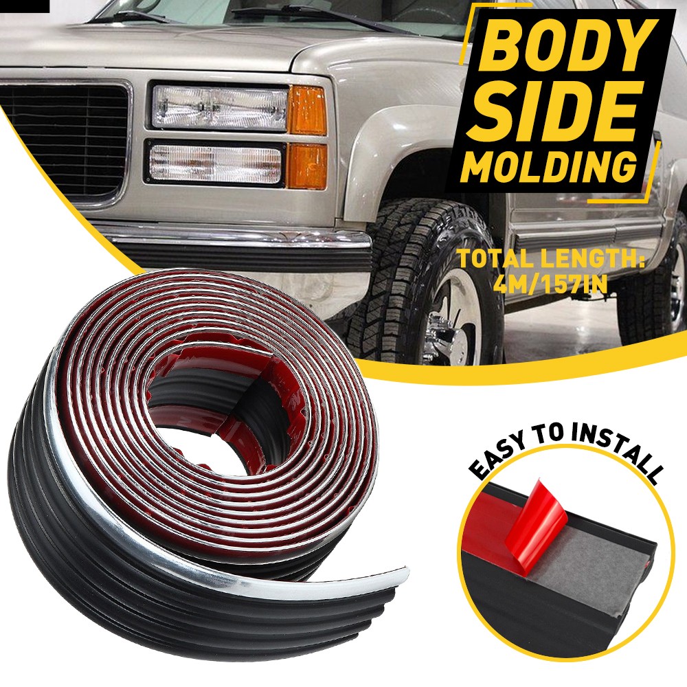 4M Car Exterior and Interior Body Side Decorative Strip Molding Trim Universal C
