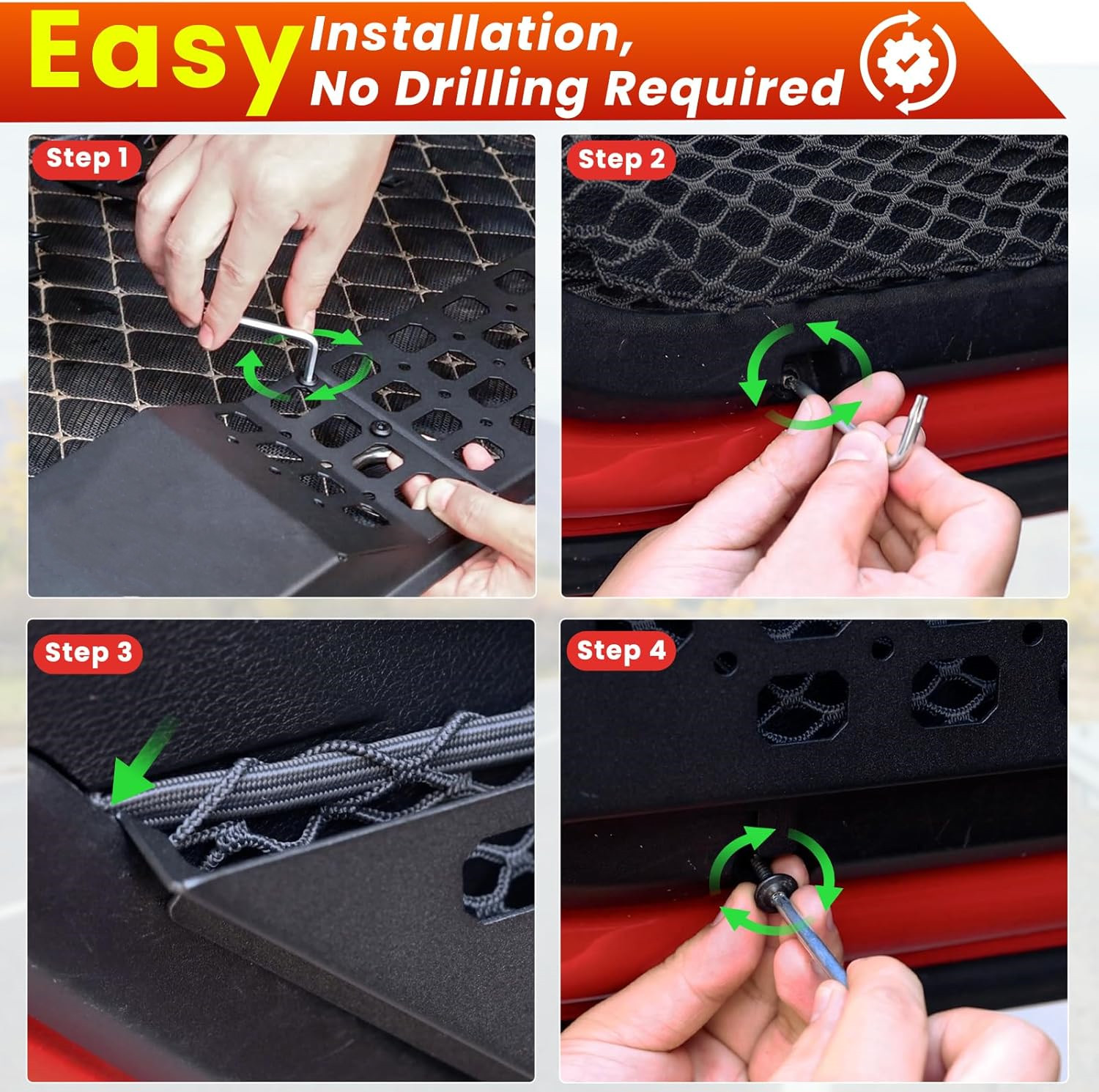 Metal Front Door Pocket Storage Box fit Jeep Gladiator JT 2020-2024 Organizer