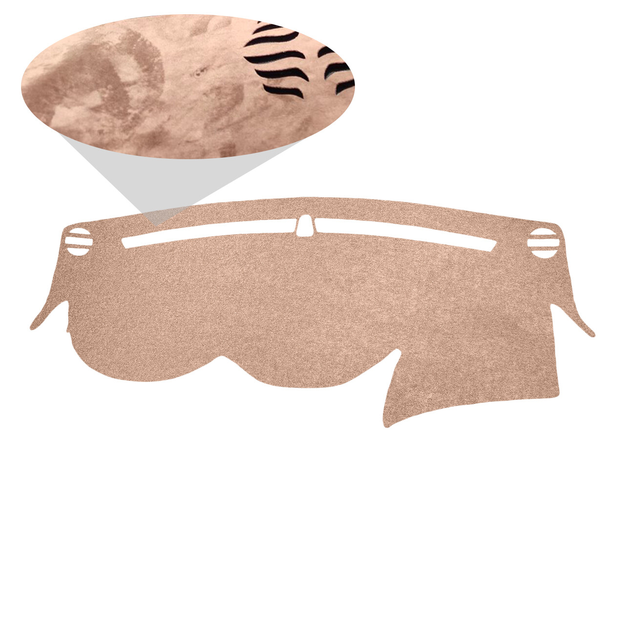 Non-Slip Brown LHD Italian Velvet Dashboard Mat Cover For Hyundai Sonata 2011-14