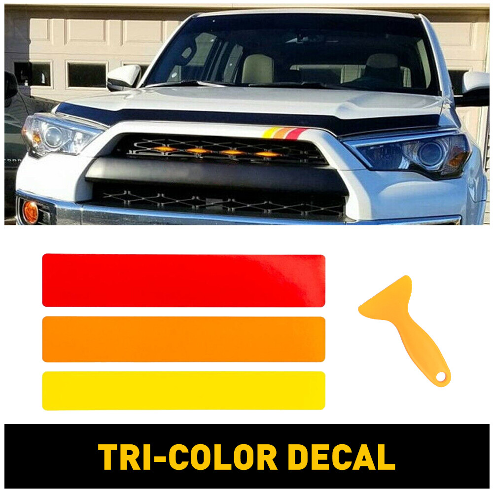 3Pcs/Set Tri-Color Emblem Decal Badge Stripe Fit Decal TACOMA Sticker 4 RUNNER