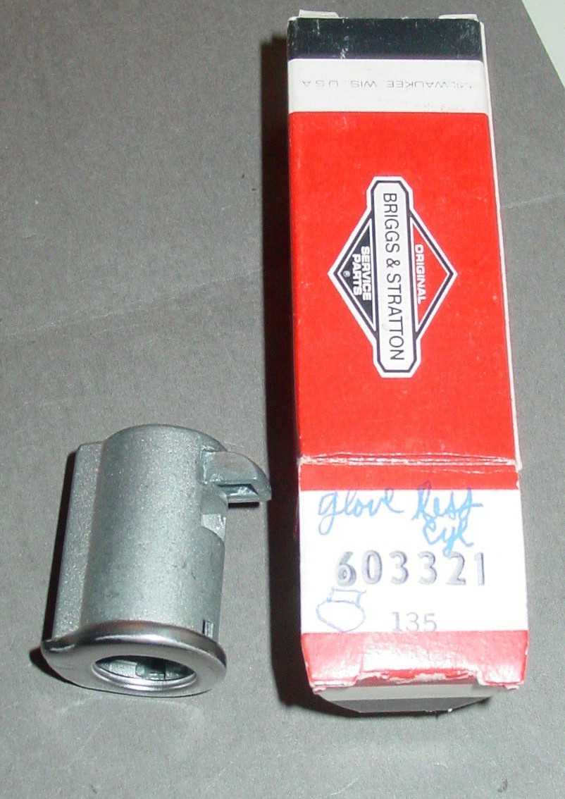 VINTAGE CAR RESTORATION B&S GLOVE BOX CONSOLE ART DECO CYLINDER HOUSING NOS USA