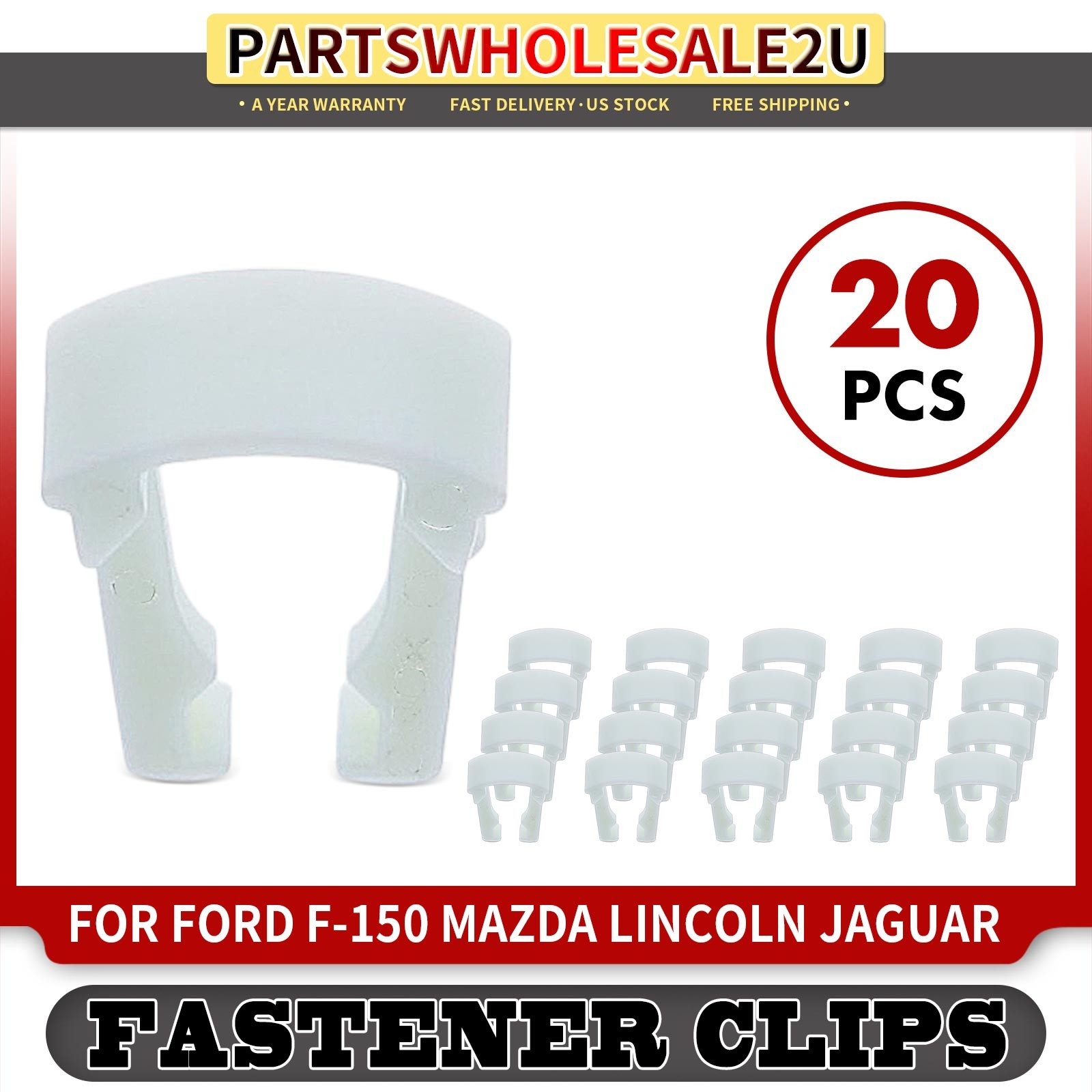 20Pcs 5/16 In Fuel Injection Line Nylon Retainer Clips for Ford Lincoln Mazda