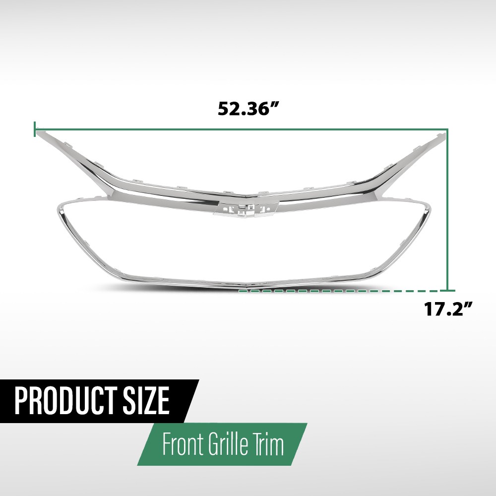 Fit For 19-22 Chevrolet Malibu Chrome Front Grille Trim Middle Frame 84473374