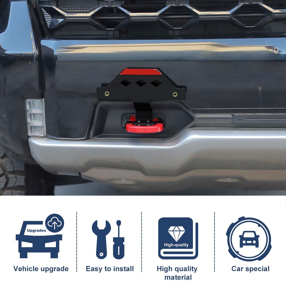 ⭕Front Tow Hook Mount License Plate Bracket Holder For Chevy Silverado ZR2 2022+