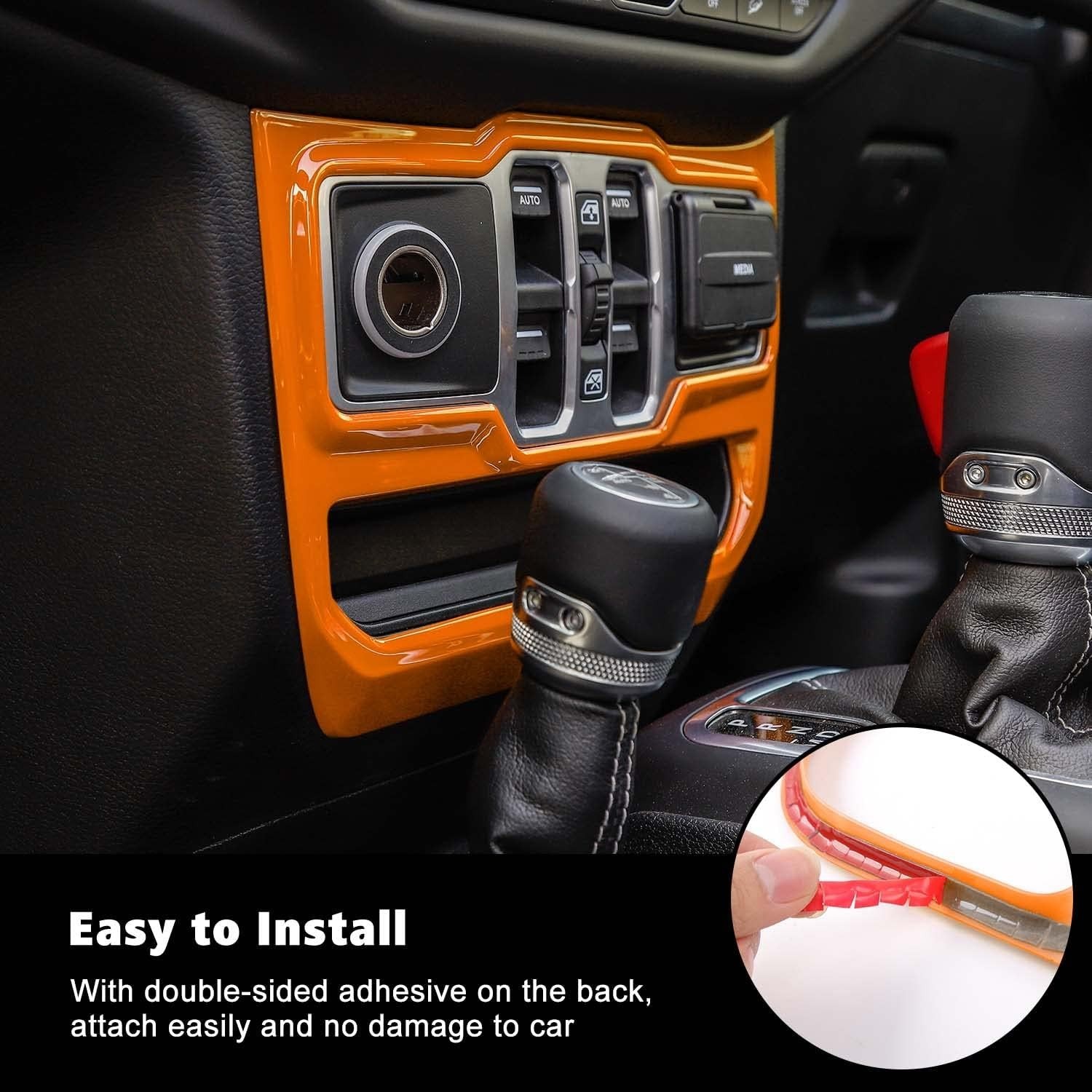 High-Quality ABS Window Control Trim for 2018-2024 Jeep Wrangler JL & Gladiator