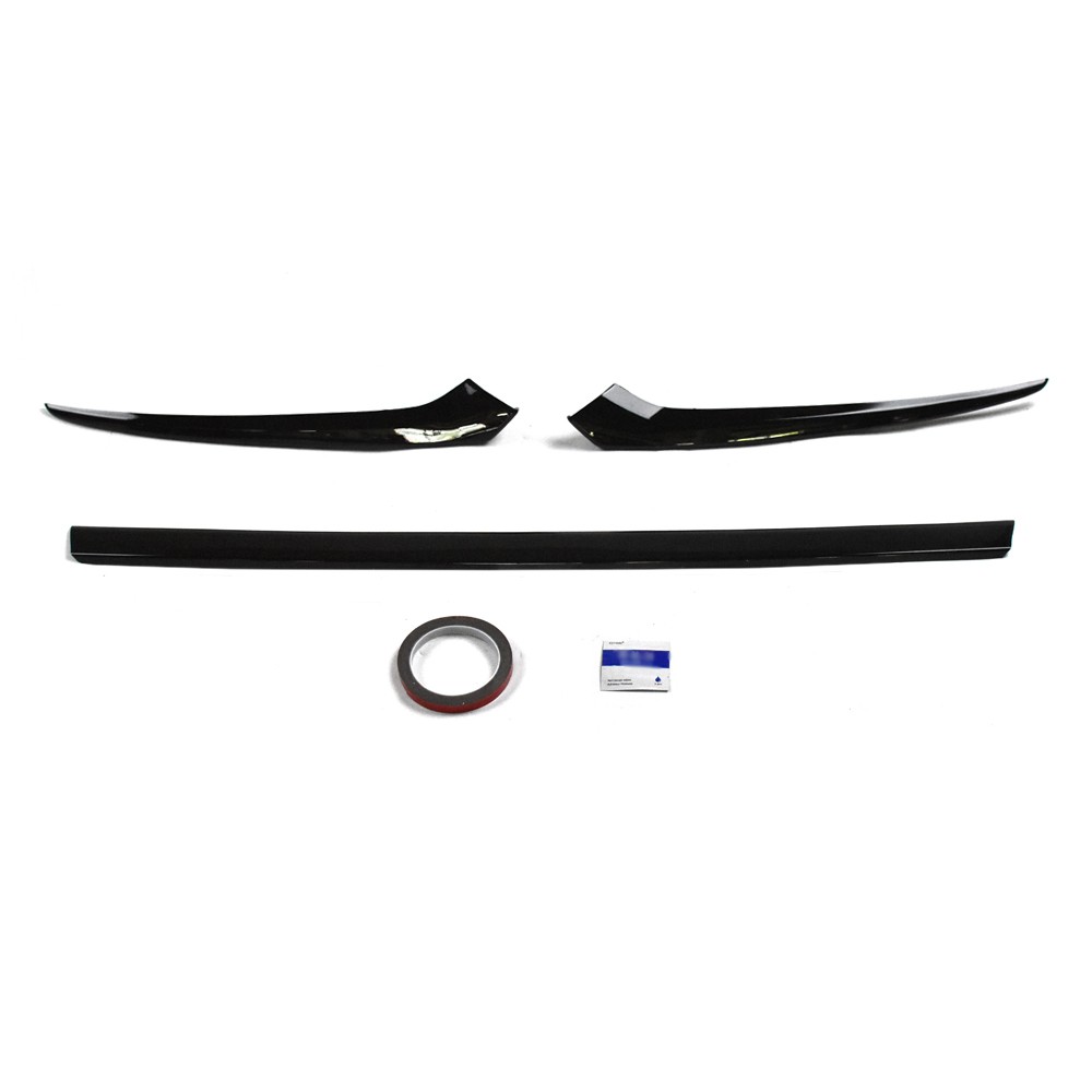 3pcs Front Bumper Upper Grill Hood Trim Stick-on Covers For Honda CR-V 2023-2025