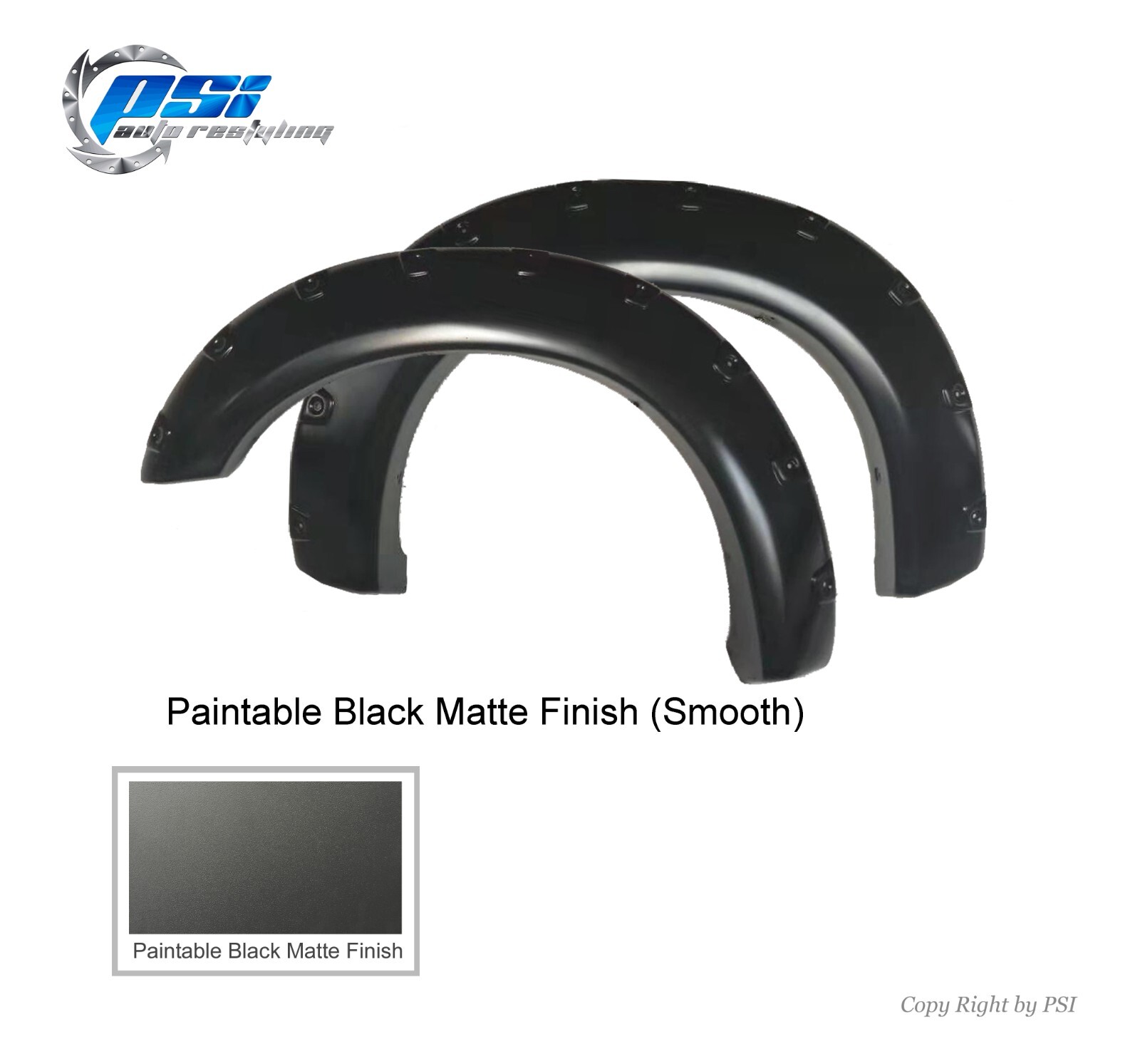 Pop-Out Bolt Fender Flares Fits Ford F-250, F-350 Super Duty 11-16 Paintable