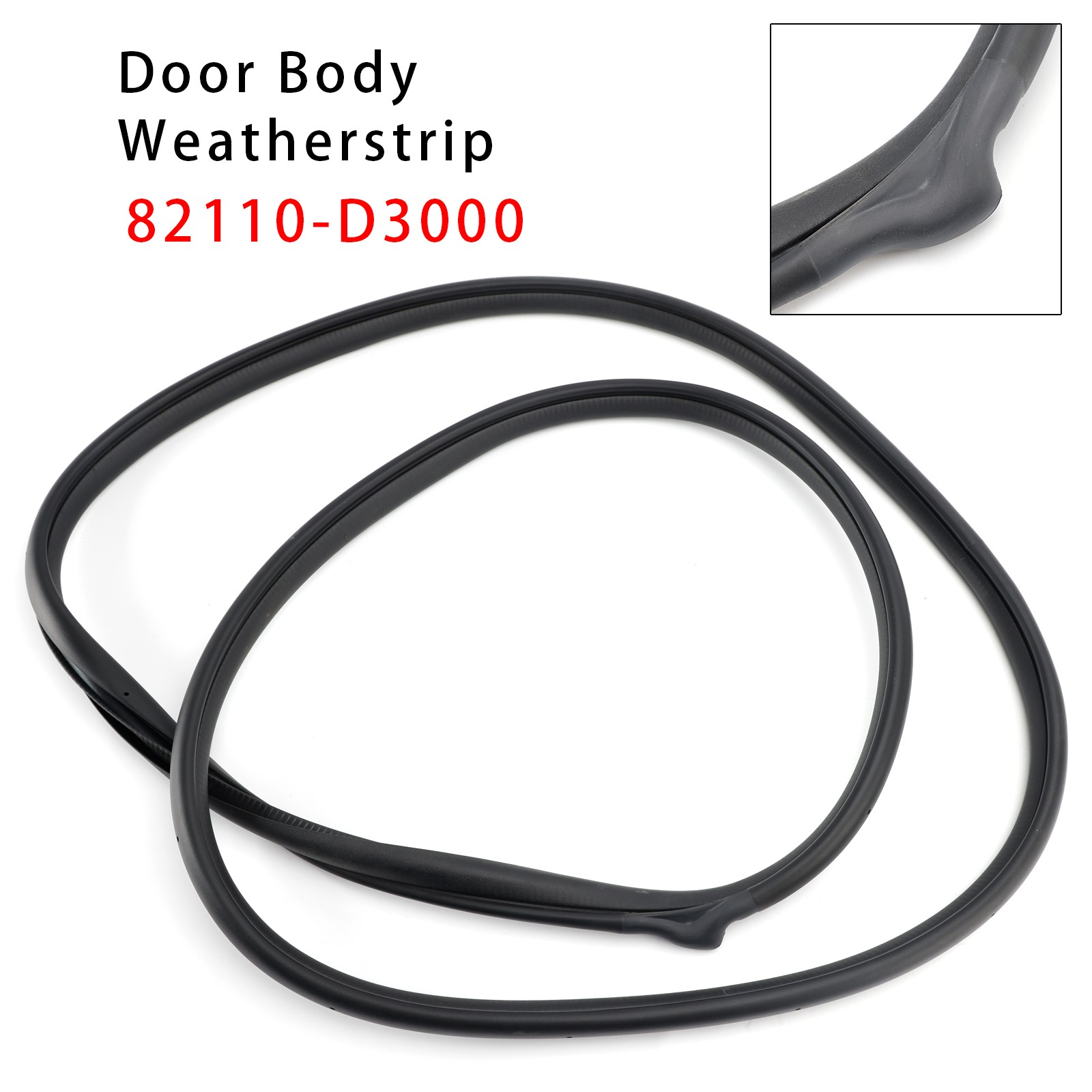 Front Left Door Body Side Weatherstrip 82110-D3000 For Hyundai Tucson 2016-2021`