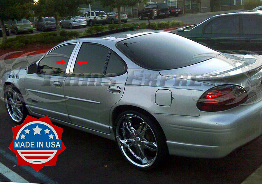 1997-2003 Pontiac Grand Prix 4Pc Chrome Pillar Post Trim Stainless Steel