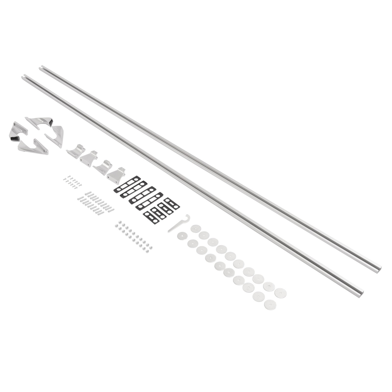 Truck Bed Rails For 1967-1991 Chevy GMC Heavy Duty Long Bed Trucks Chrome