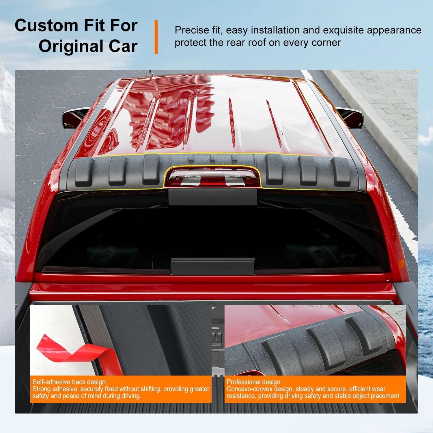 For 2014-2018 Chevy Silverado GMC Sierra 1500 Rear Roof Protector Rear Spoiler