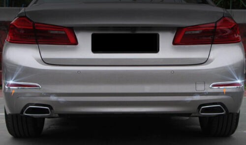 Fit For BMW 5 Series G30 2018~2022 ABS Chrome Exterior Rear Fog Light Frame Trim