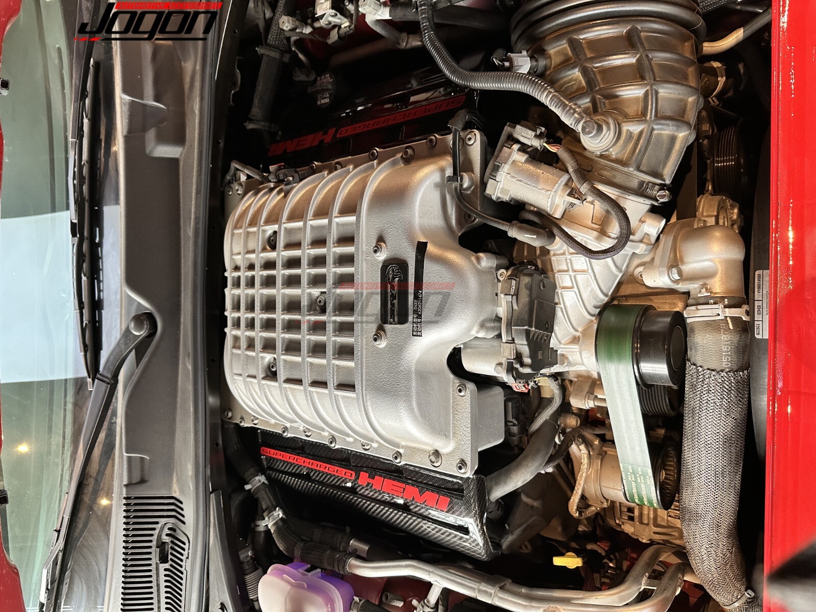 Real Carbon Engine Bay Side Covers For Dodge Challenger SRT Hellcat 6.2L 2015-23