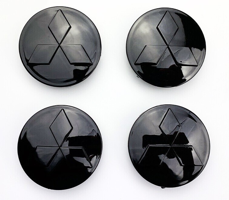 PREOWN BUT NEW AFTERMARKET 60MM BLACK Car Wheel Rim Center Cap For Mitsubishi