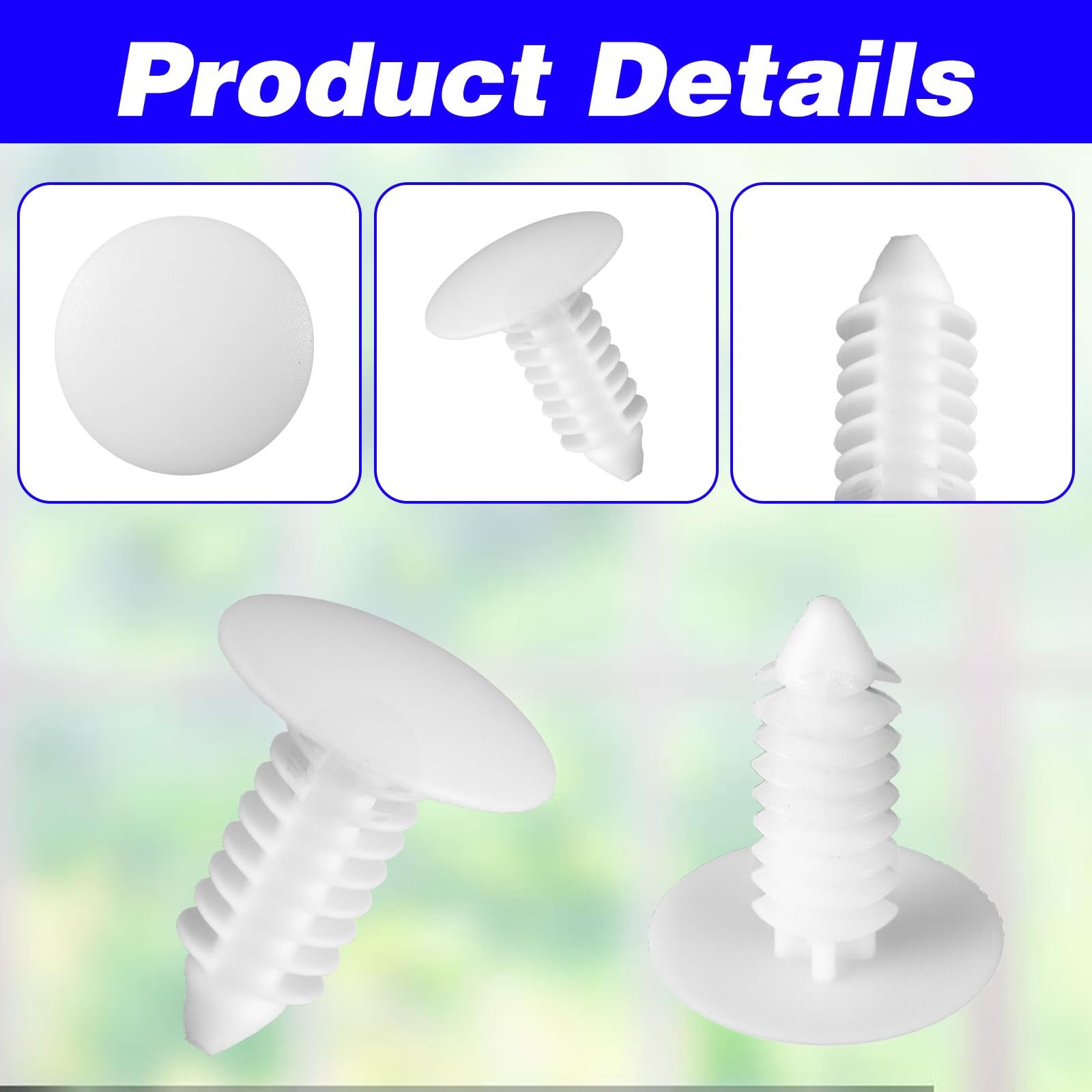 10PCS License Plate Hole Plugs, White Bumper Plugs Car Bumper Plug Universal …