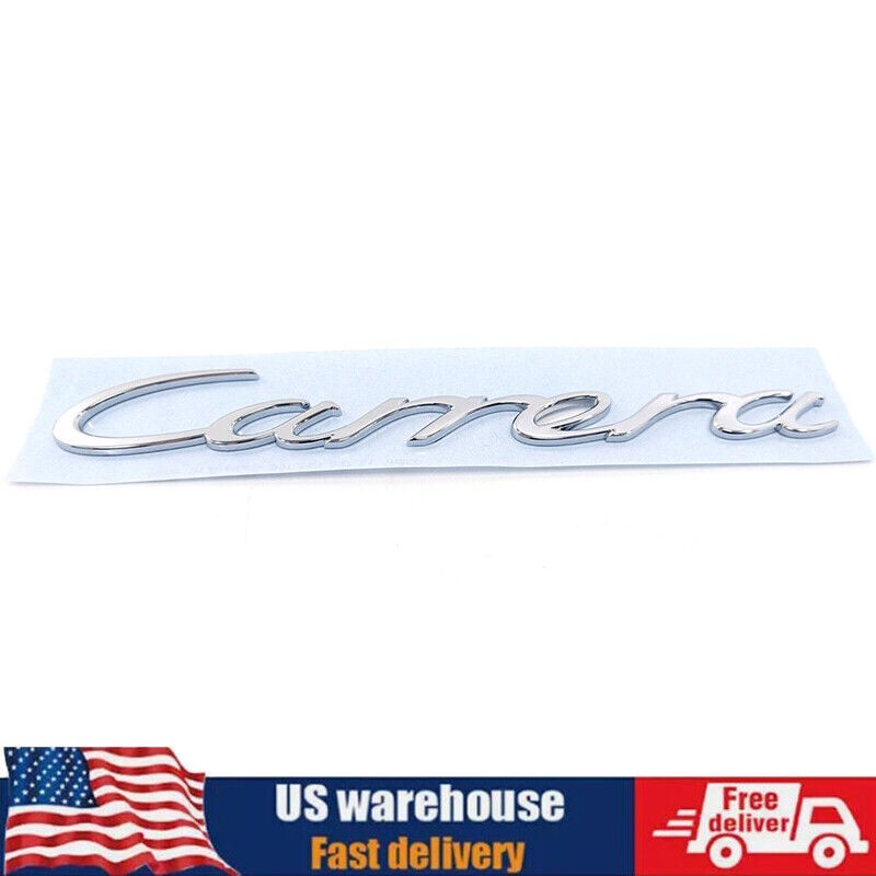 NEW Porsche 911 991 Carrera Rear Emblem Chrome / Silver 2013-2018 #99155923701