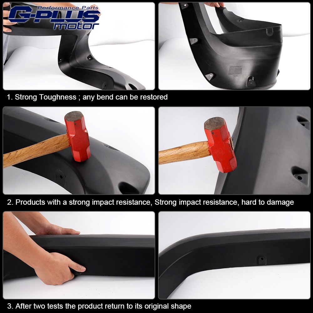 Fit For 07-14 Chevy Silverado 1500 2500/ 3500HD Pocket Rivet Wheel Fender Flares