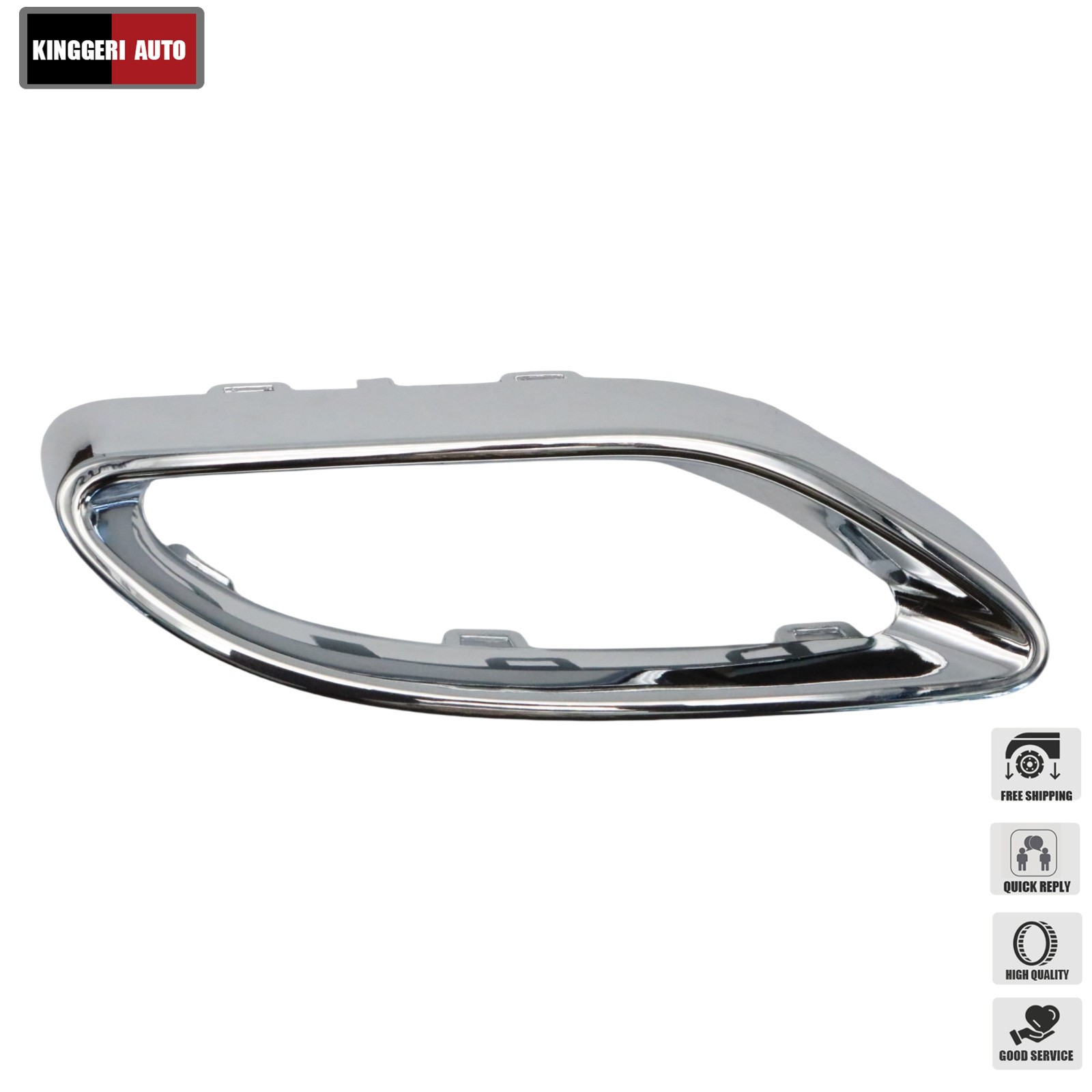 LH+RH Bumper Trim Chrome For Mercedes-Benz 2019-2022 A220 2018 E400 2021 E350 US