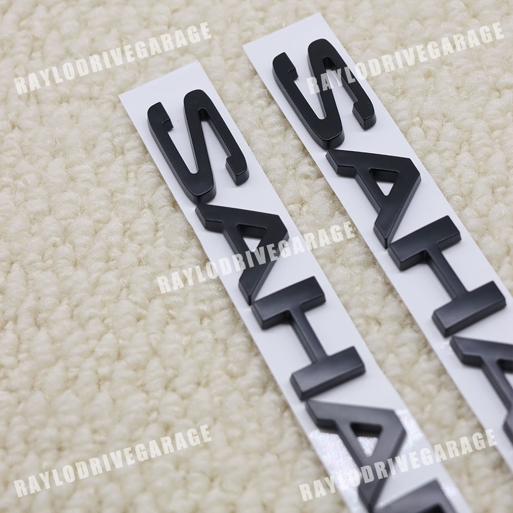 2pcs Matte Black 2018-2025 For Wranger Sahara Letters Fender Side Emblem Badges