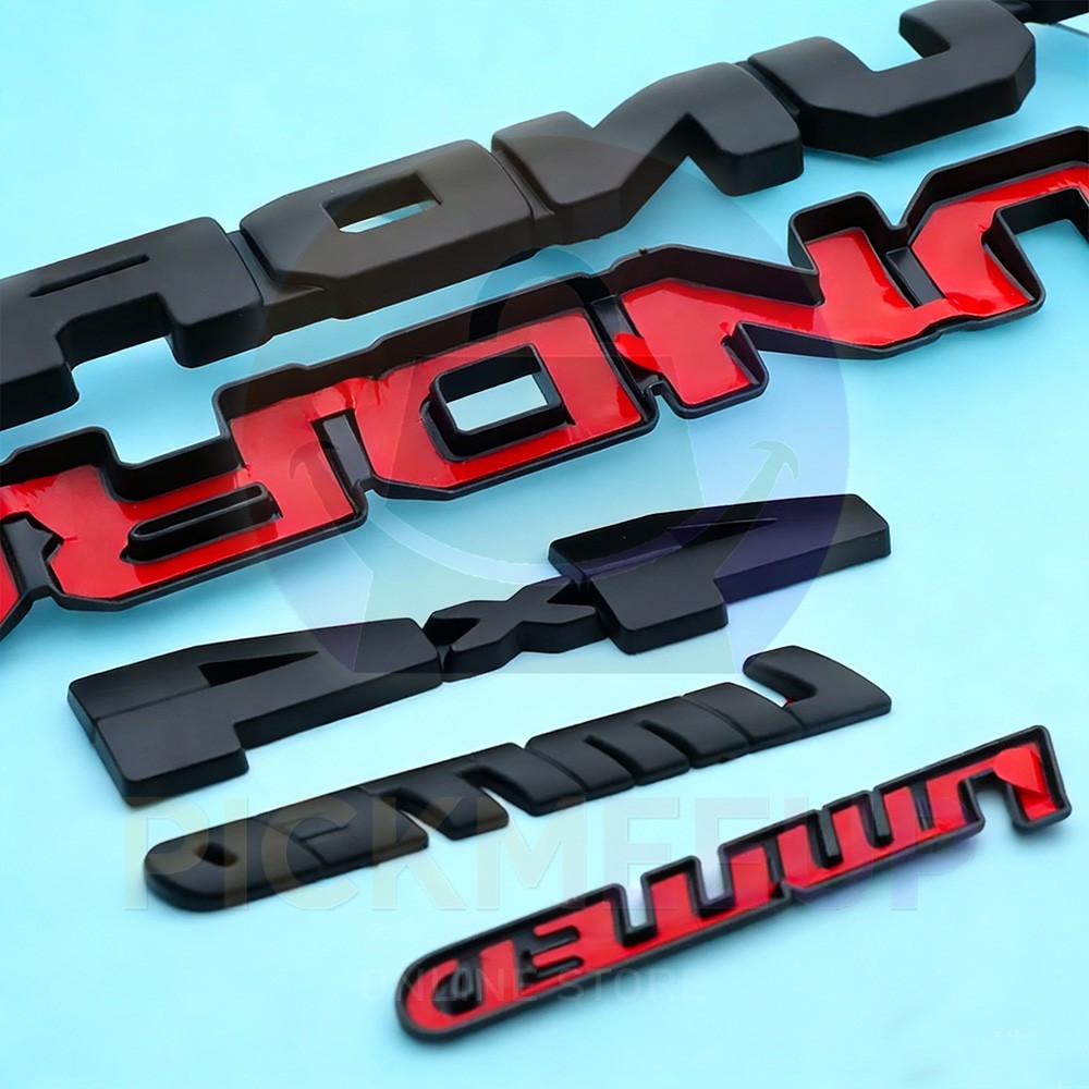 5PCS MATTE BLACKOUT EMBLEM OVERLAY KITS FOR 2022-2024 TUNDRA LIMITED 4X4 BADGES