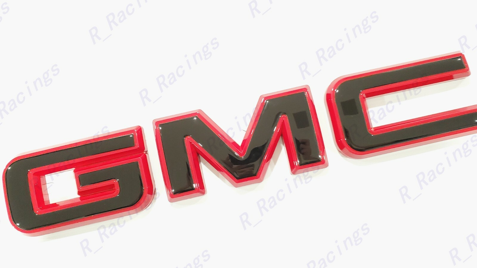 Front Rear Gloss Red Black Emblem Overlay 2019+ GMC Sierra 1500 2500HD 3500HD
