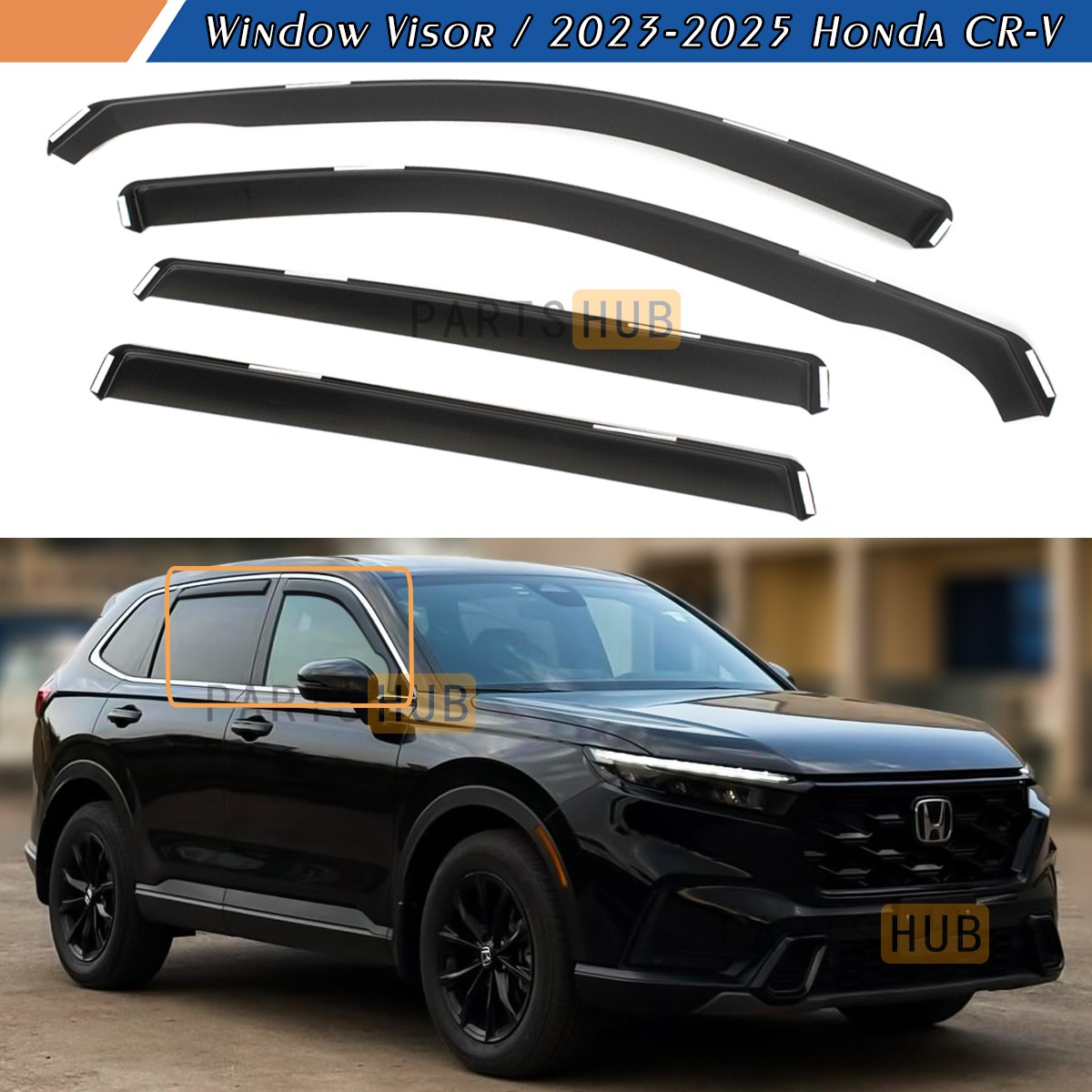 For 2023-2025 Honda CR-V In-Channel Rain Guards Window Visors Vent Shade